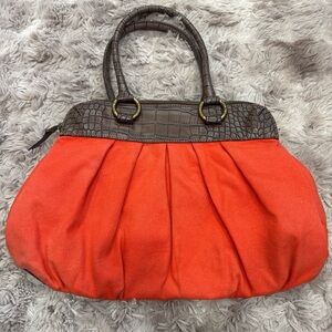 Simply Vera Vera Wang Orange and Brown Shoulder Bag